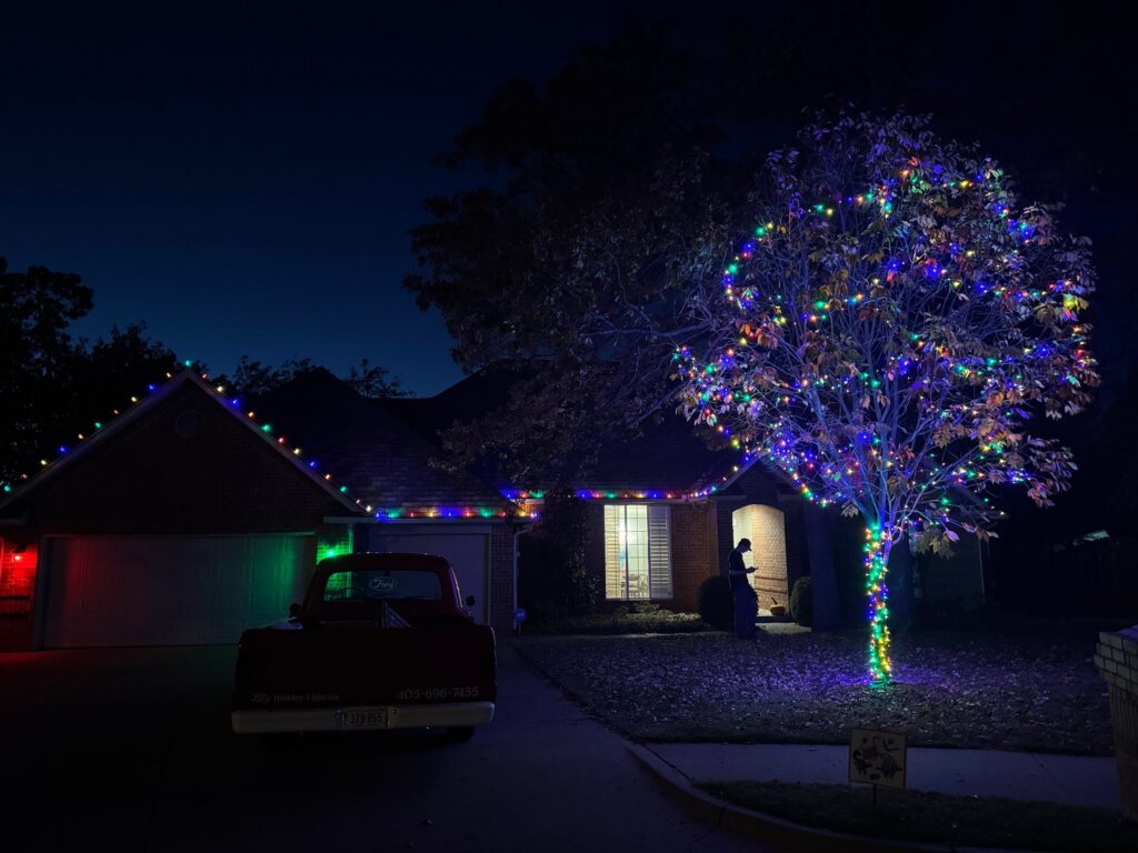 Spectacular Multicolor Holiday Home Lighting Edmond OK