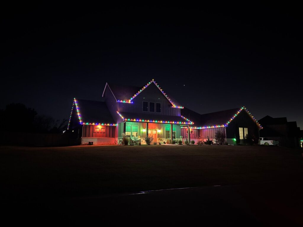 Spectacular Multicolor Roof Lighting In Nw Edmond Edmond OK