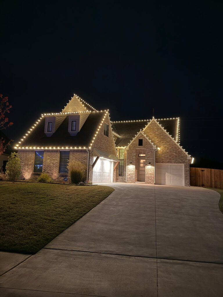 Stunning Warm White Holiday Lighting Installation Edmond OK