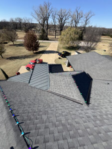 Colorful Roofline Lighting Installation Services in Edmond Oklahoma